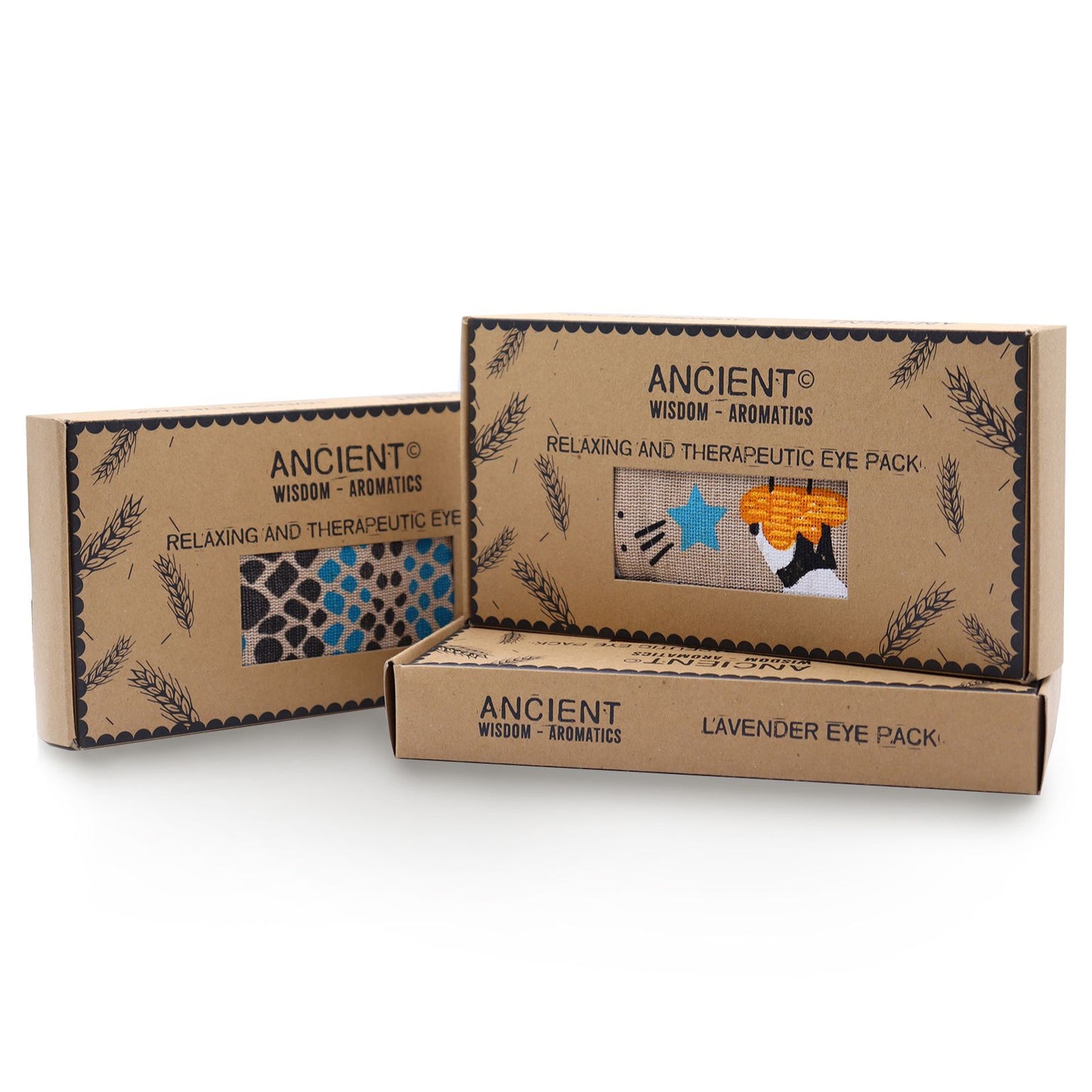 Lavender Natural Cotton & Juco Eye Pillow in Gift Box – Night Leopard