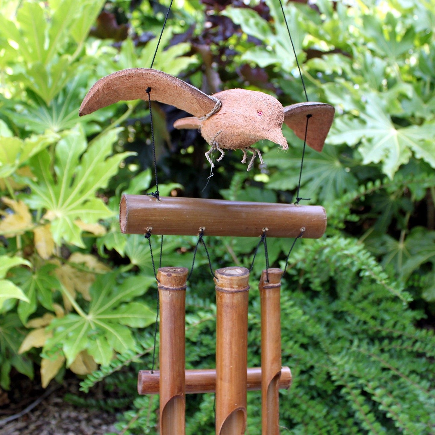 Coconut Blackbird Wind Chimes – Handmade Natural Garden Decoration