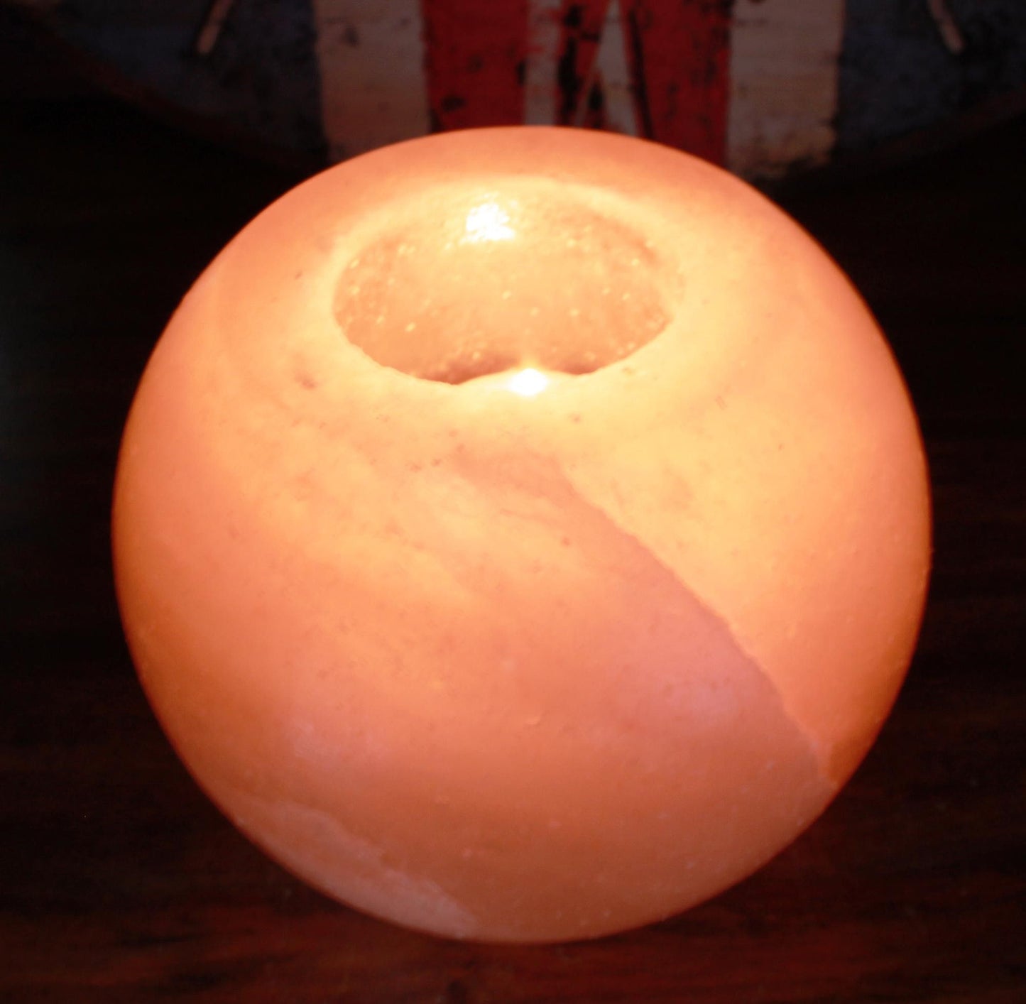 Himalayan Salt Candle Holder – Round | 600–800g