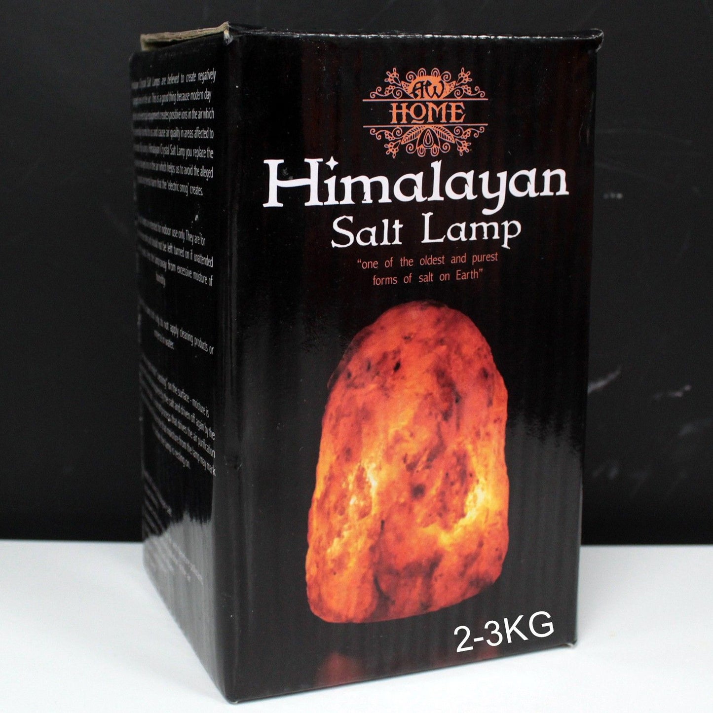 Natural Himalayan Salt Lamp with Wooden Base – 2–3kg