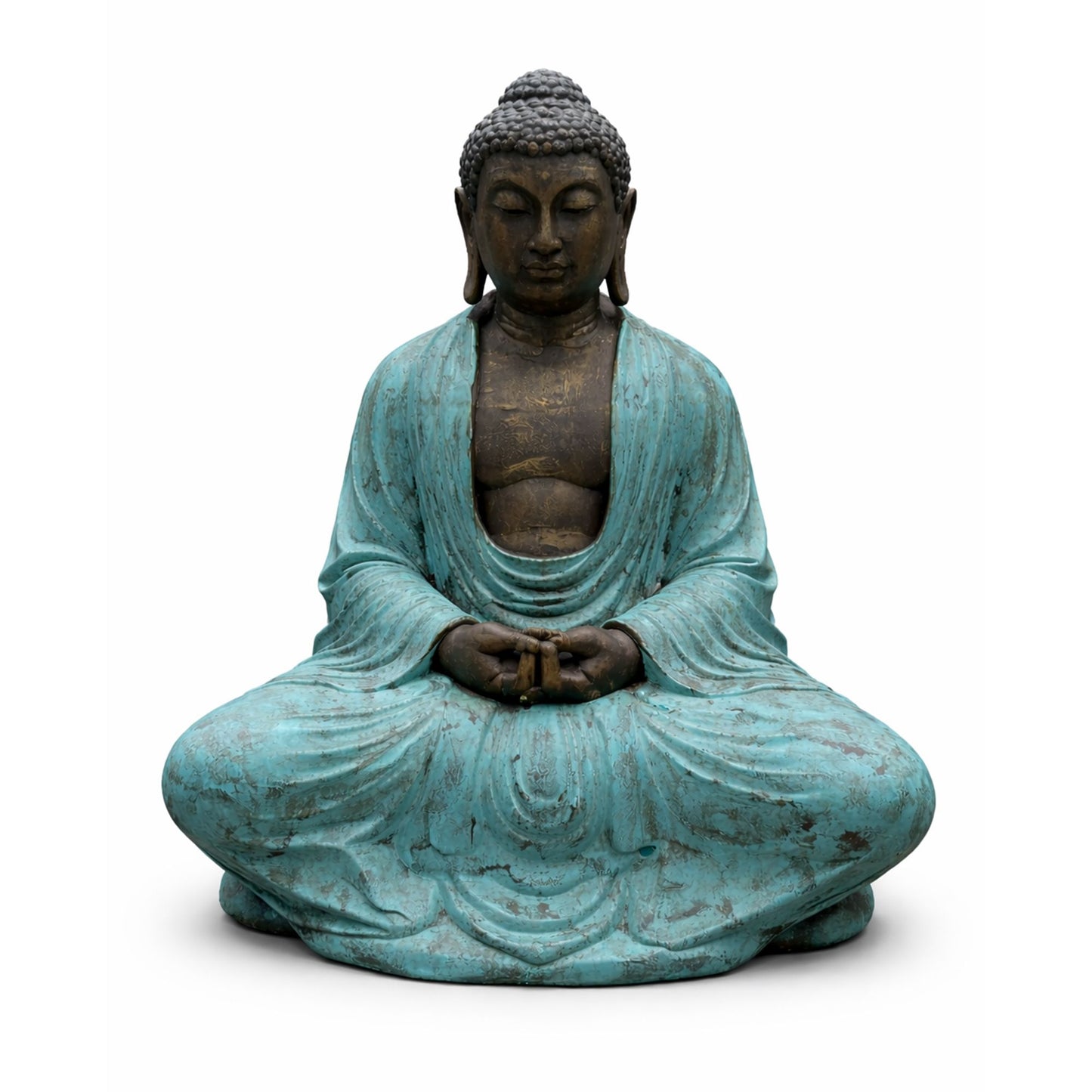 Large Turquoise & Stone Thai Buddha Statue – 0.96m