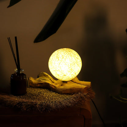 DriftGlow Lamp – Cotton Wrap Cream Shade