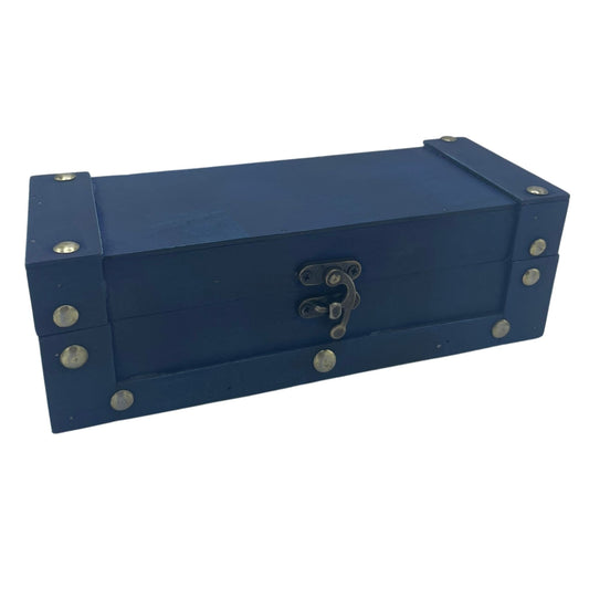Long Tea Chest Box – Teal (21.5x8.5x7cm)