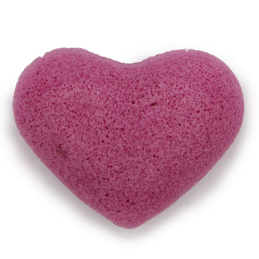Lavender Konjac Heart Sponge – 100% Natural Facial & Body Cleansing Sponge