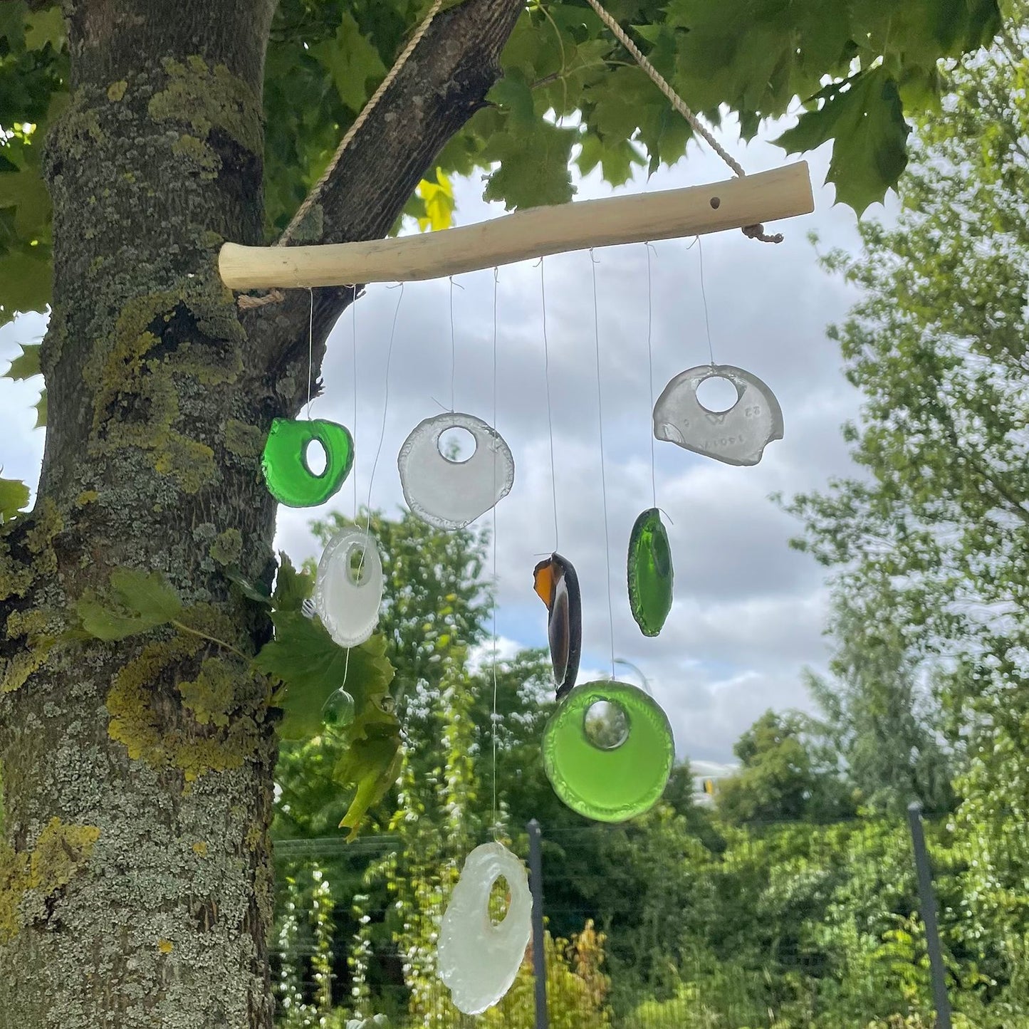 Bottle Bottoms Wind Chime – Assorted Colours