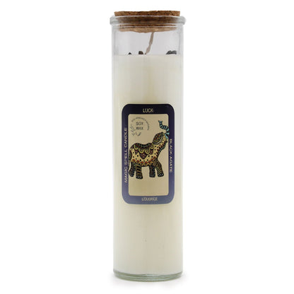 Magic Spell Candle – Luck | Black Agate & Liquorice