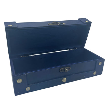 Long Tea Chest Box – Teal (21.5x8.5x7cm)