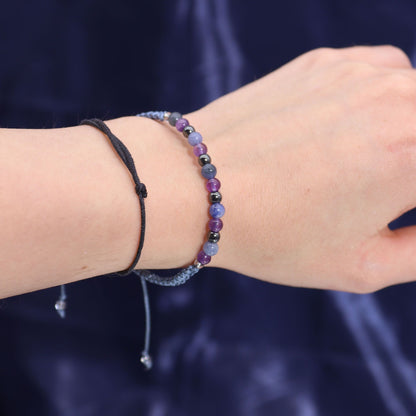 Zodiac Crystal Candle with Gemstone Bracelet – Sagittarius | Turquoise Dewiness