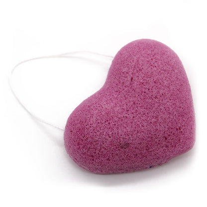 Lavender Konjac Heart Sponge – 100% Natural Facial & Body Cleansing Sponge