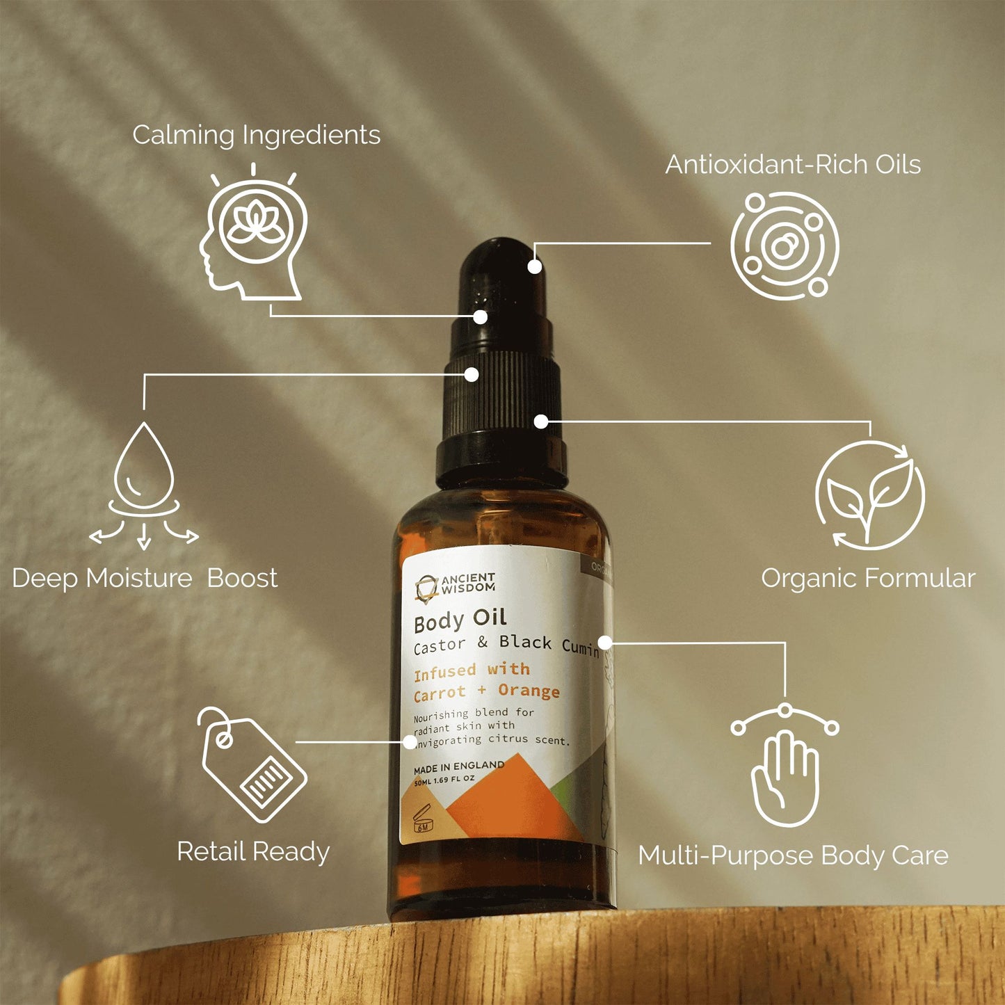 Organic Body Oil 50ml – Carrot & Orange