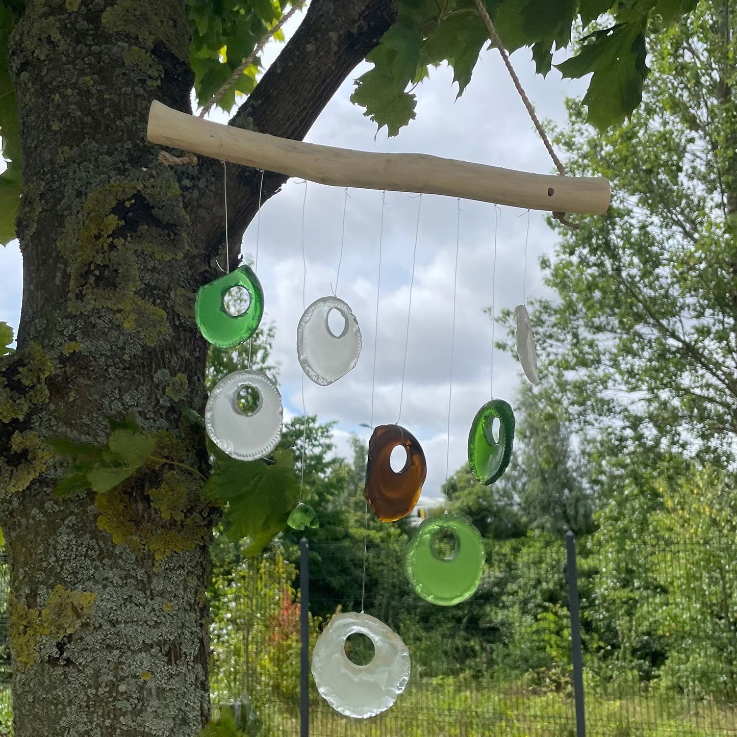 Bottle Bottoms Wind Chime – Assorted Colours