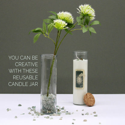Magic Spell Candle – Friendship | Moss Agate & Velvet Moon