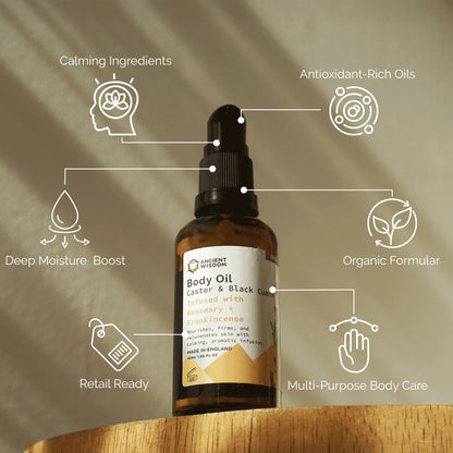 Organic Body Oil 50ml – Rosemary & Frankincense