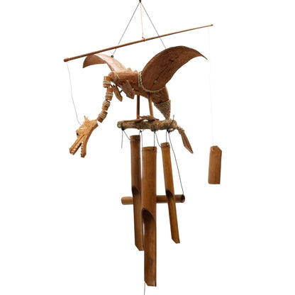 Coconut Dragon Wind Chime Mobile – Handmade in Indonesia | Garden & Home Decoration