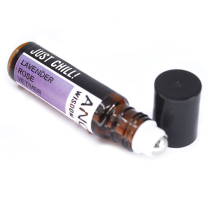 10ml Roll-On Essential Oil Blend – Lavender, Rose & Vetiver