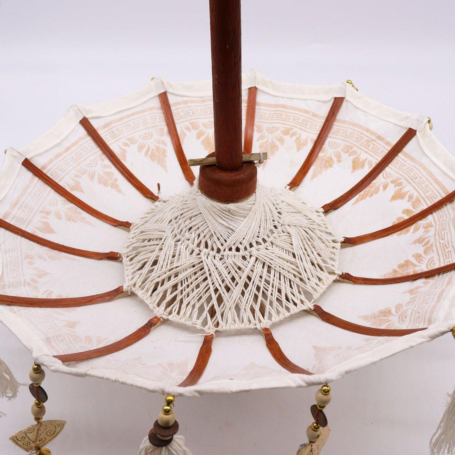 Bali Home Décor Parasol – Canvas | Gold Decor | 40cm