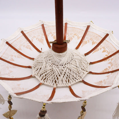 Bali Home Décor Parasol – Canvas | Gold Decor | 40cm