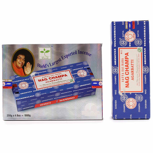 Satya Nag Champa Incense Sticks 250g – Bulk Pack | The Original Blue Pack