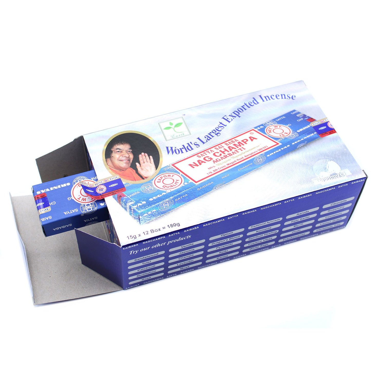 Satya Nag Champa Incense Sticks 15g – The Original Blue Pack | 12 Sticks