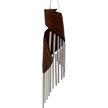 Coconut Leaf Wind Chimes – Chocolate | Handmade Natural Garden Decoration