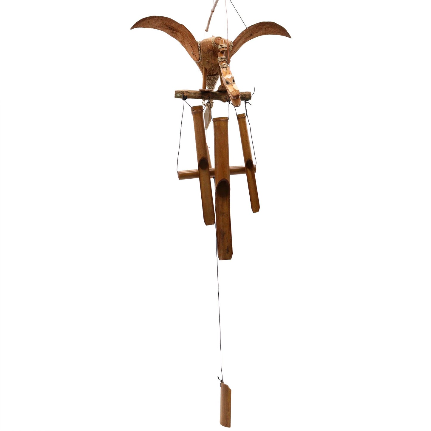 Coconut Dragon Wind Chime Mobile – Handmade in Indonesia | Garden & Home Decoration