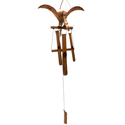 Coconut Dragon Wind Chime Mobile – Handmade in Indonesia | Garden & Home Decoration