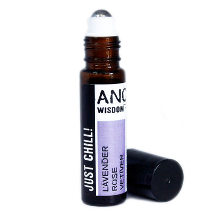 10ml Roll-On Essential Oil Blend – Lavender, Rose & Vetiver