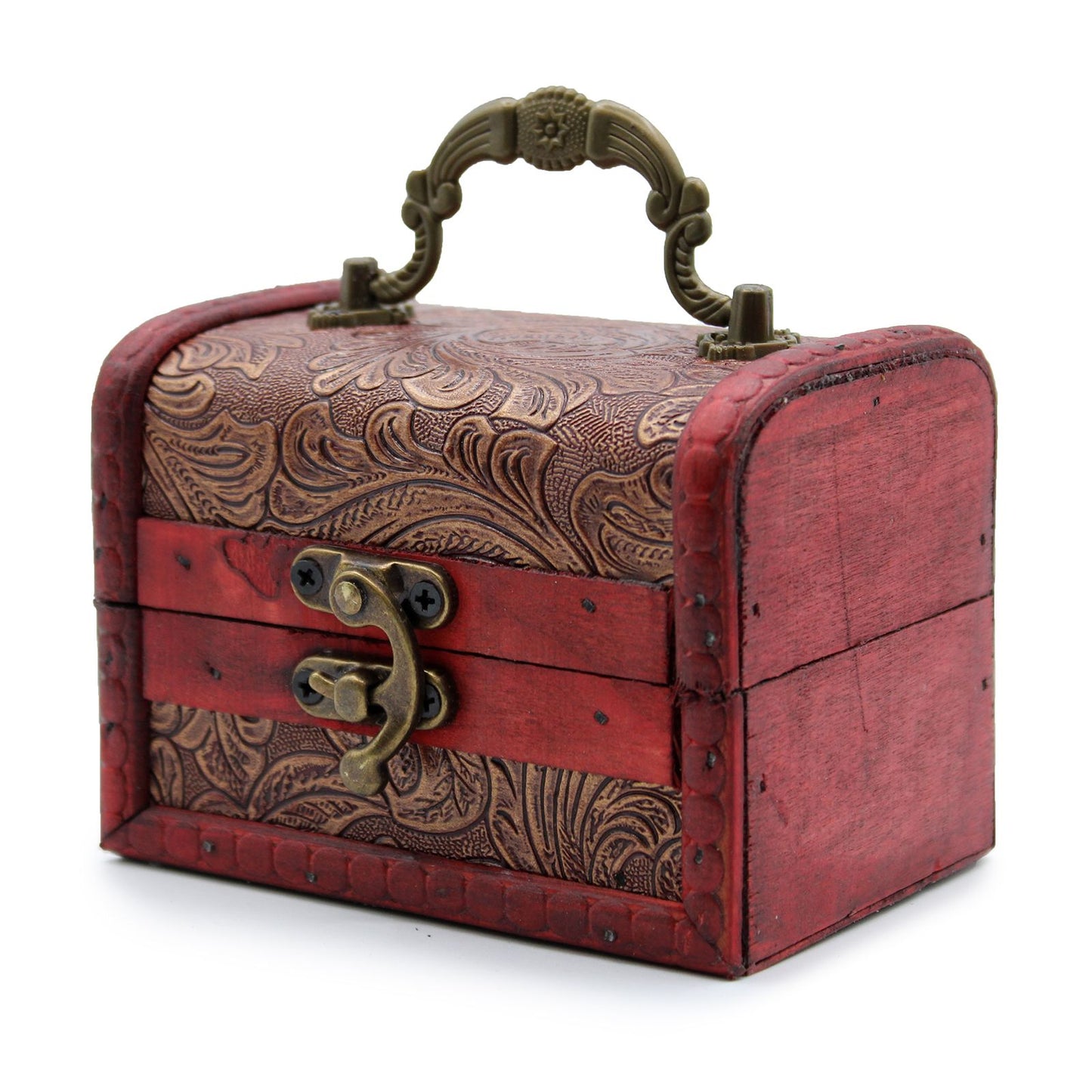 Floral Embossed Colonial Vintage Trinket Box