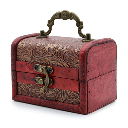 Floral Embossed Colonial Vintage Trinket Box