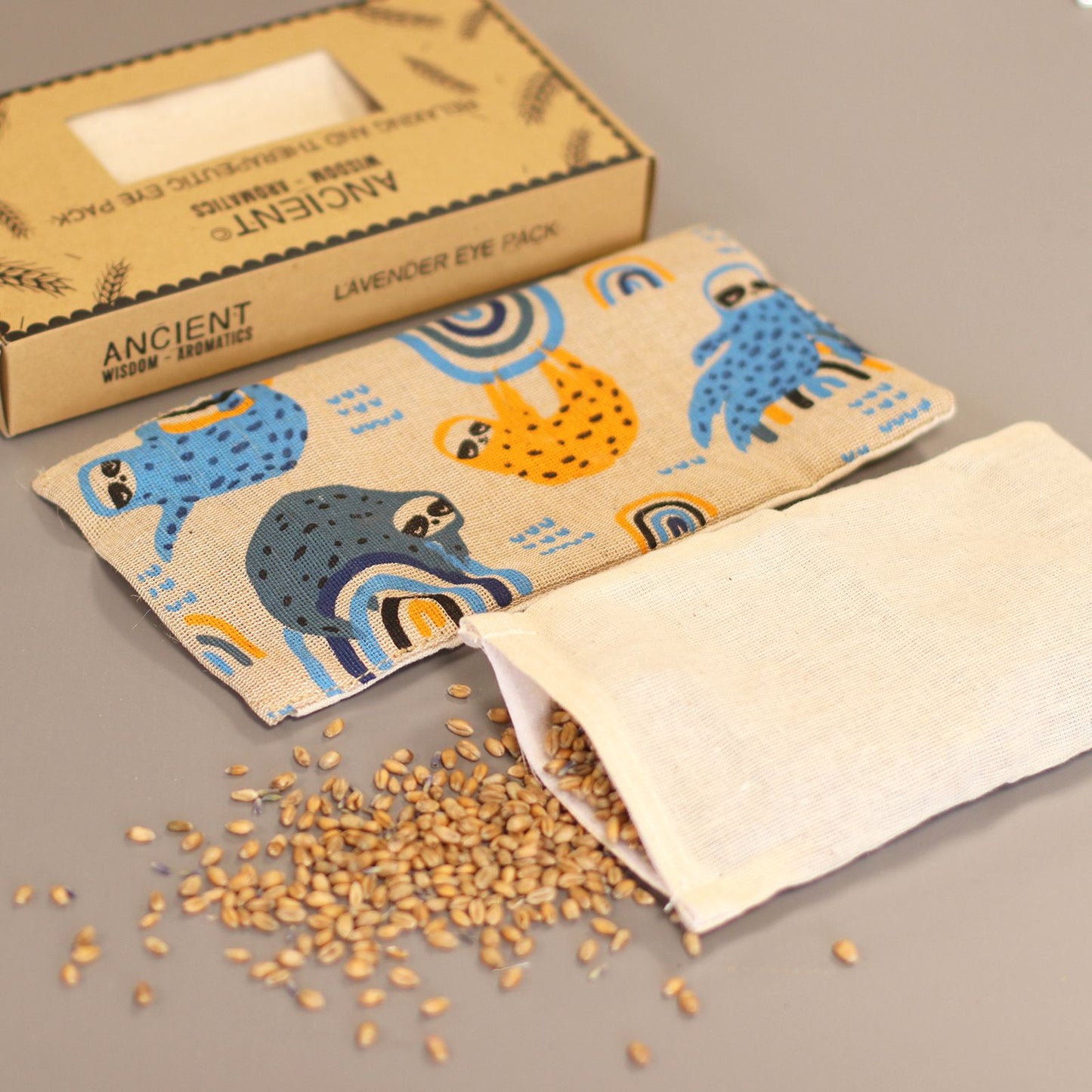 Lavender Natural Cotton & Juco Eye Pillow in Gift Box – Lazy Sloth