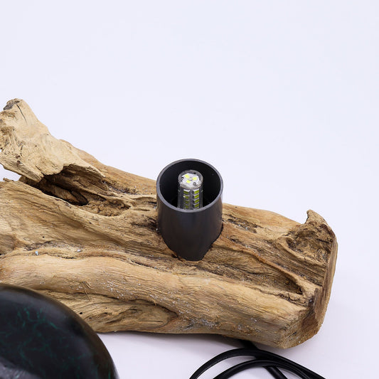 DriftGlow Lamp – Emerald Crackle Shade