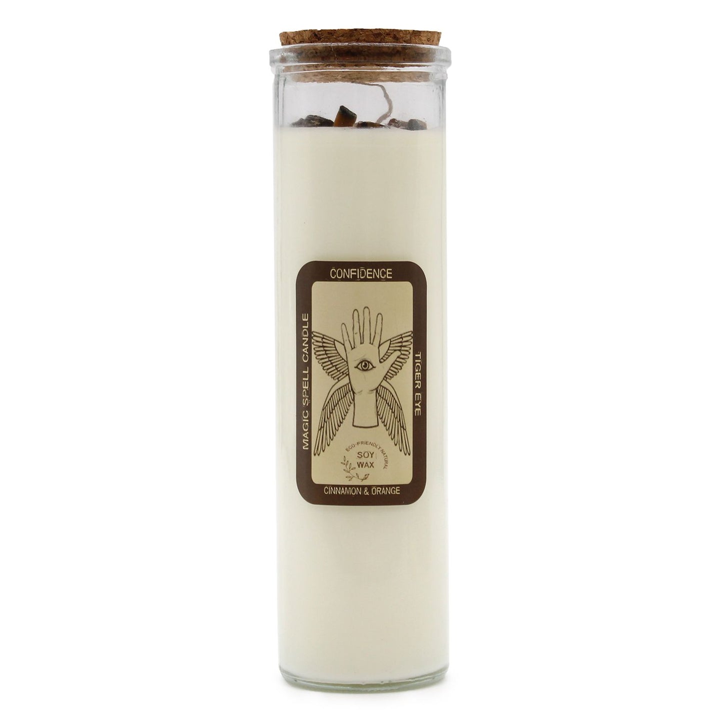 Magic Spell Candle – Confidence | Tiger Eye & Cinnamon