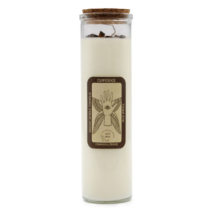 Magic Spell Candle – Confidence | Tiger Eye & Cinnamon