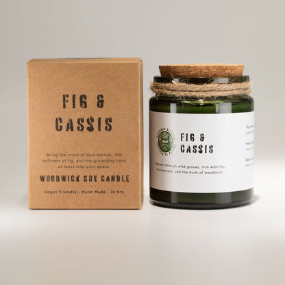 Greenman Rituals Woodwick Soy Candle – Fig & Cassis