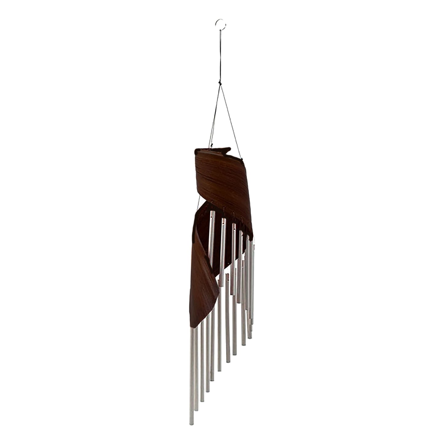 Coconut Leaf Wind Chimes – Chocolate | Handmade Natural Garden Decoration