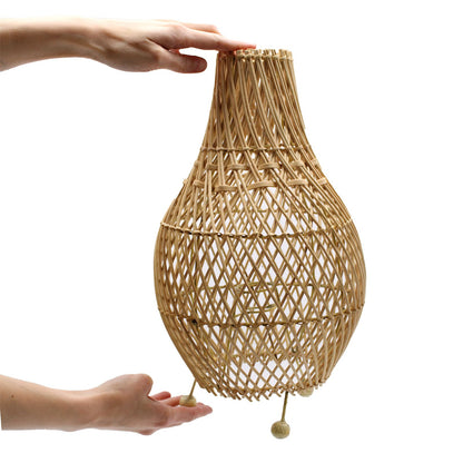 Rattan Table Lamp – Natural | H: 39cm x W: 24cm