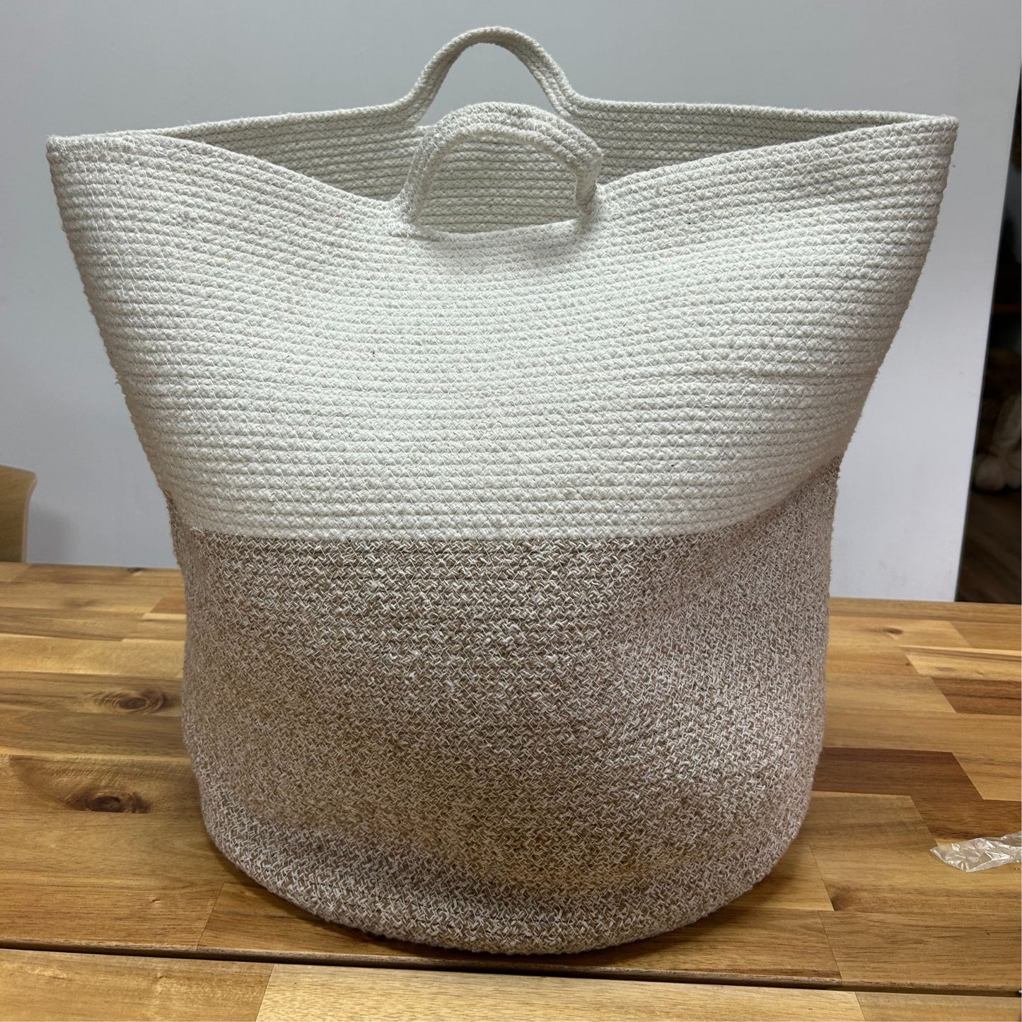 Large Cotton Rope Storage Basket – Beige (45x40cm)