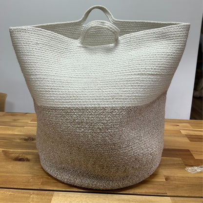 Large Cotton Rope Storage Basket – Beige (45x40cm)