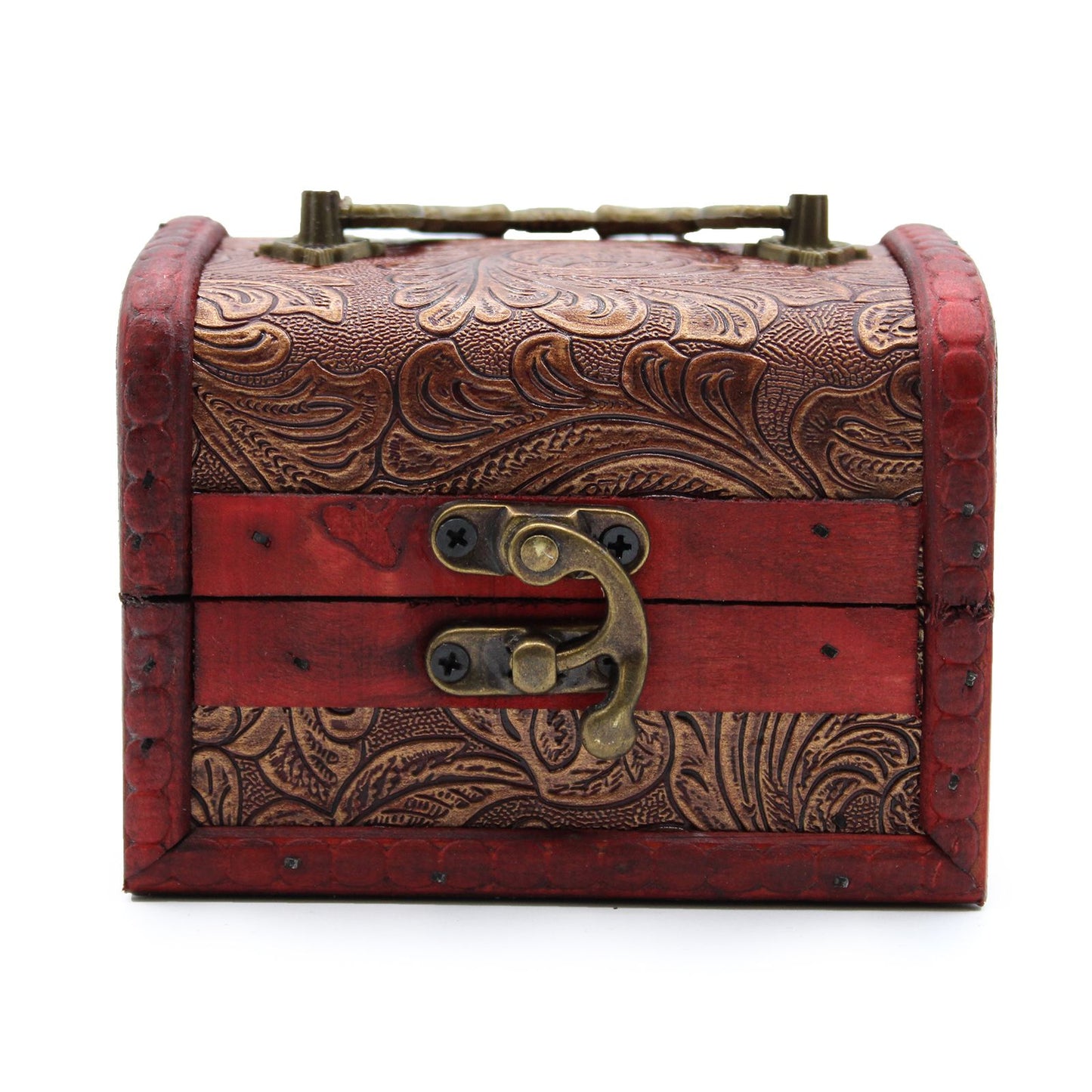 Floral Embossed Colonial Vintage Trinket Box