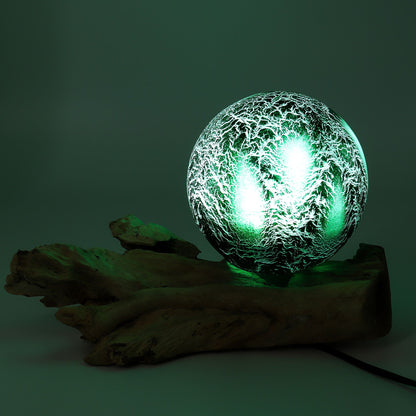 DriftGlow Lamp – Emerald Crackle Shade