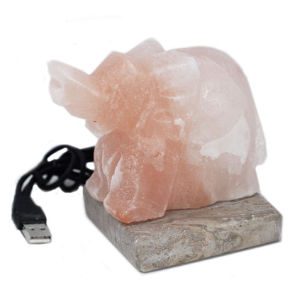 USB Himalayan Salt Lamp – Elephant | Random Colour Selection