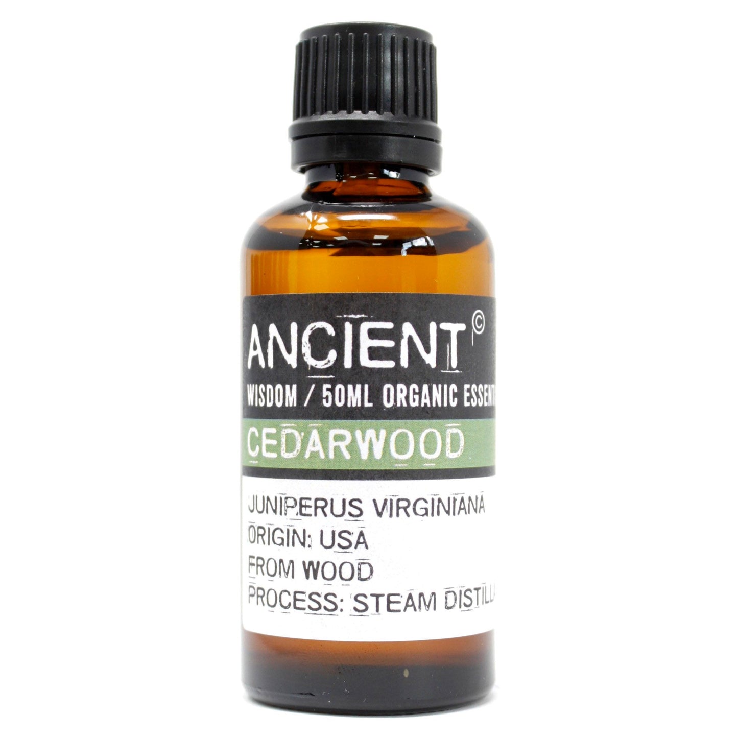 50ml Cedarwood Organic Essential Oil – Juniperus Virginiana | Steam Distilled USA