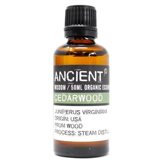 50ml Cedarwood Organic Essential Oil – Juniperus Virginiana | Steam Distilled USA