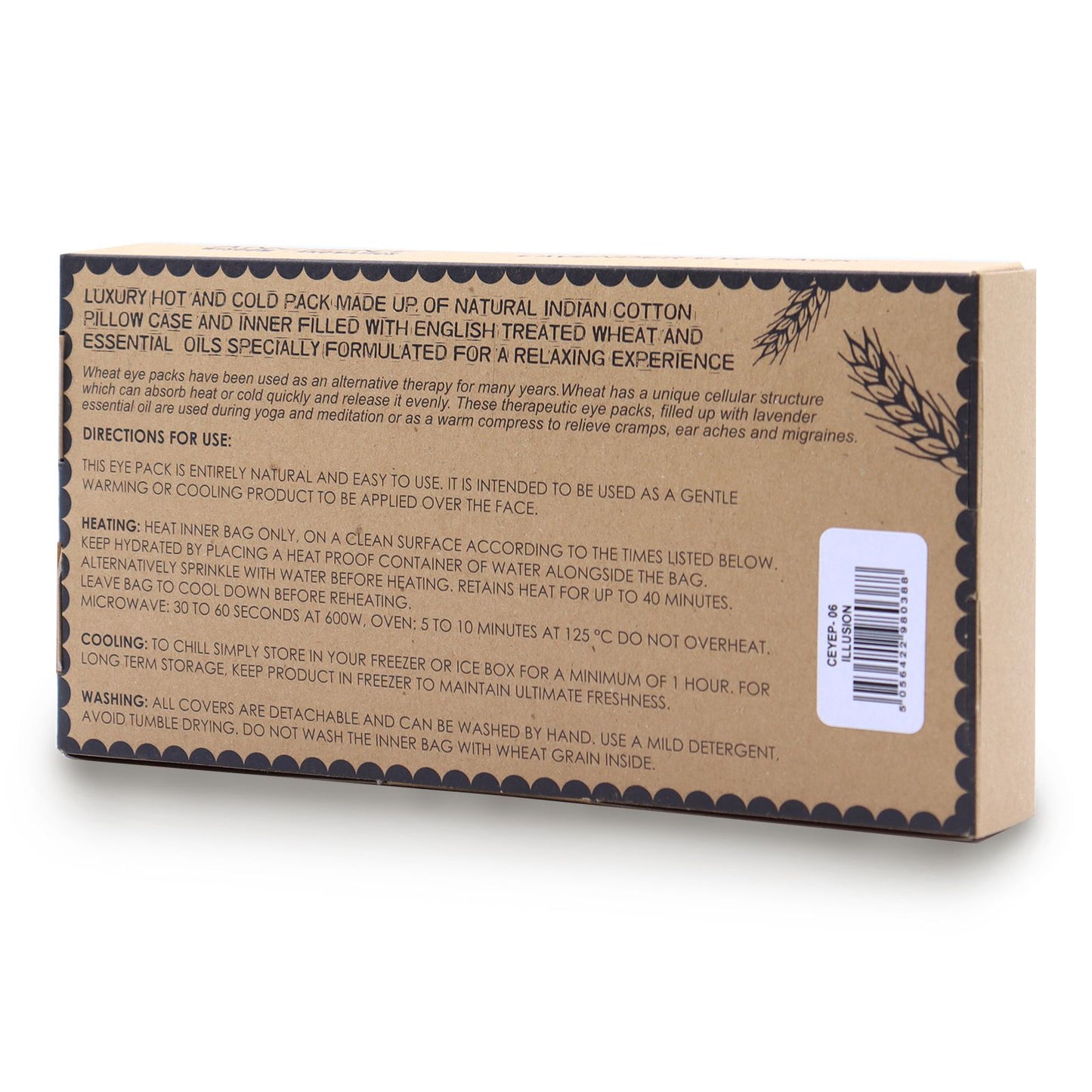 Lavender Natural Cotton & Juco Eye Pillow in Gift Box – Illusion