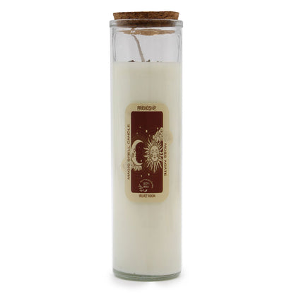 Magic Spell Candle – Friendship | Moss Agate & Velvet Moon