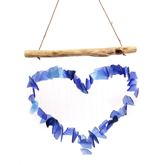 Blue Heart Love Chime – Handmade Wind Chime