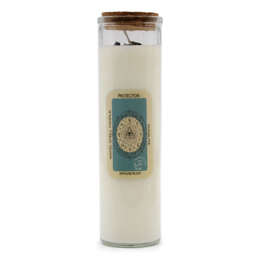 Magic Spell Candle – Protection | Sodalite & Dragon's Blood