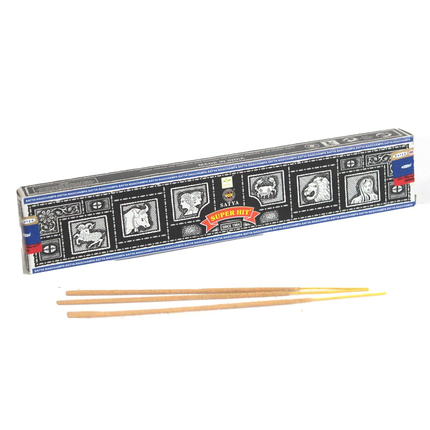 Satya Super Hit Incense Sticks 15g – Sweet Floral Masala Blend | Hand-Rolled India