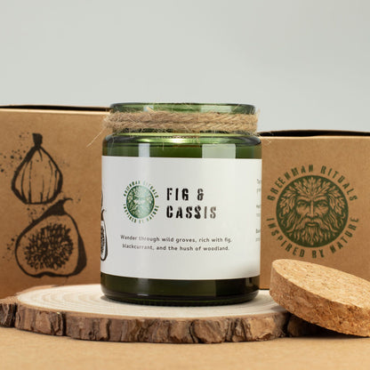Greenman Rituals Woodwick Soy Candle – Fig & Cassis