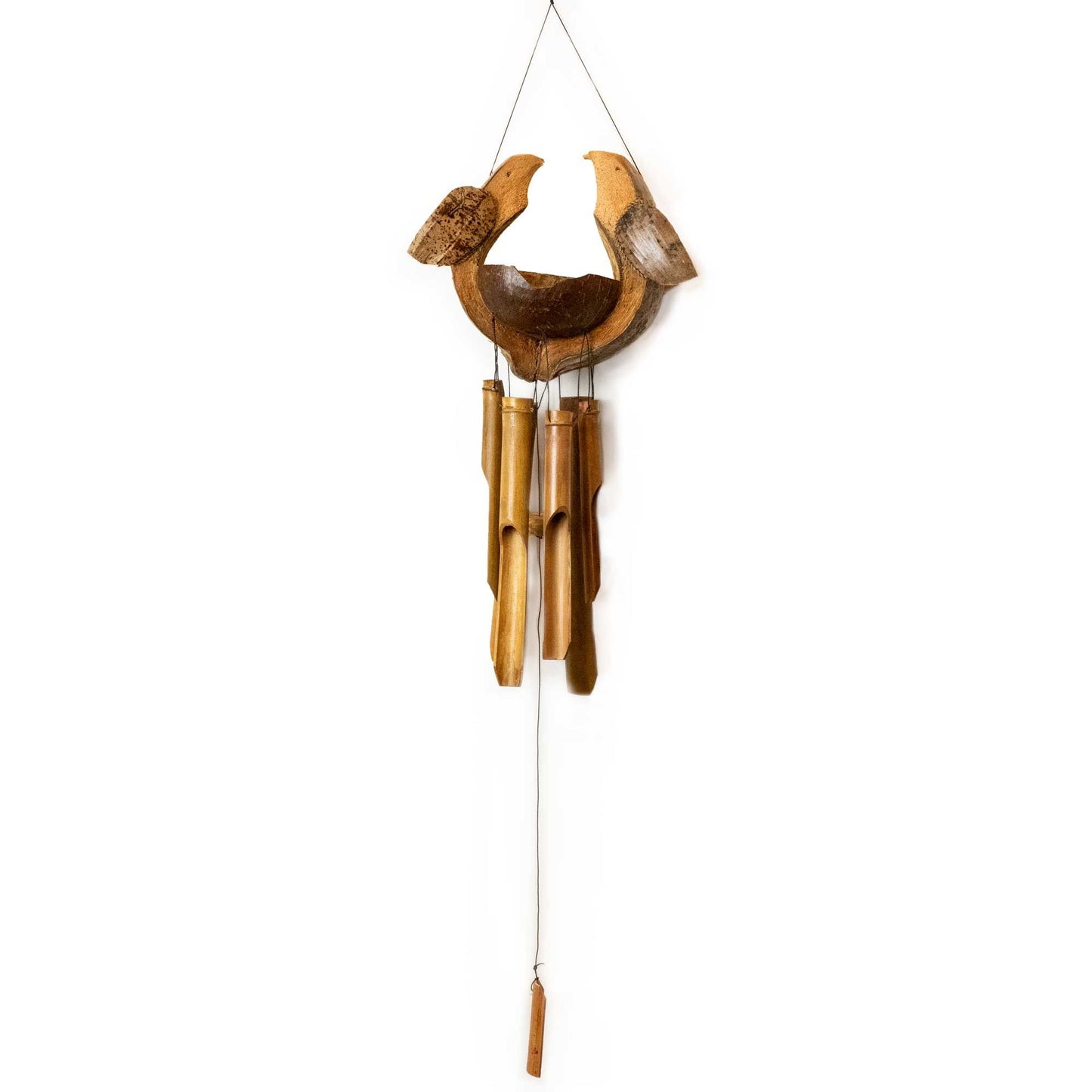 Husband & Wife Bamboo Wind Chime – Natural Finish | Handmade Wedding & Anniversary Gift
